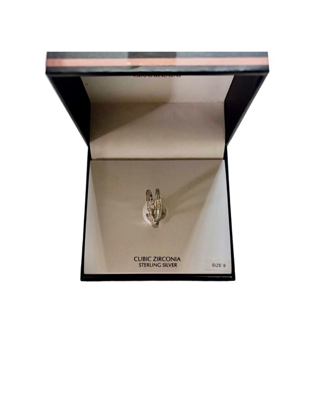 Giani Bernini Sterling Silver Crossover Ring Size 9
